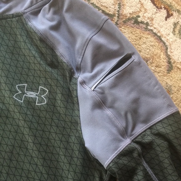 Under Armour Run Coldgear 1/4 Zip Long Sleeve Reflective Fitted Running Top S - Picture 12 of 12